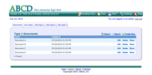 Document management page