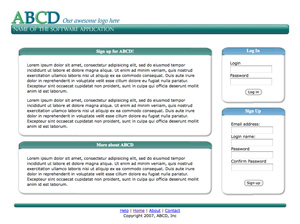 Login page