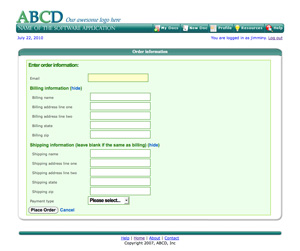 Order form